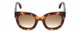 Front View of GUCCI GG0208S Lady Oversized Designer Sunglasses Tortoise Havana Gold/Brown 49mm