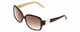 Profile View of KATE SPADE LULU Women's Sunglasses Tortoise Havana/Off-White/Gold Sparkles 55 mm
