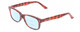 Profile View of Prive Revaux Class Act Designer Progressive Lens Blue Light Blocking Eyeglasses in Sangria Wine Red Tortoise Havana Ladies Oval Full Rim Acetate 48 mm