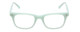 Front View of Prive Revaux Expert Unisex Rectangle Reading Glasses in Mint Green Crystal 50 mm