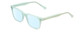 Profile View of Prive Revaux Expert Designer Blue Light Blocking Eyeglasses in Mint Green Crystal Unisex Rectangle Full Rim Acetate 50 mm