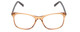 Front View of Prive Revaux On The Wire Designer Reading Eye Glasses with Custom Cut Powered Lenses in Crystal Cantaloupe Orange Blue Unisex Cateye Full Rim Acetate 52 mm
