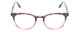 Front View of Prive Revaux Show Off Single Designer Reading Eye Glasses with Custom Cut Powered Lenses in Black Purple Tortoise Blush Pink Crystal Fade Ladies Round Full Rim Acetate 48 mm