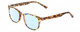 Profile View of Prive Revaux Show Off Single Designer Progressive Lens Blue Light Blocking Eyeglasses in Toffee Orange Brown Ladies Round Full Rim Acetate 48 mm