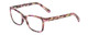 Profile View of Prive Revaux Julie Designer Reading Eye Glasses with Custom Cut Powered Lenses in Blush/Amethyst Pink Purple Marble Ladies Cateye Full Rim Acetate 50 mm