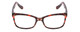 Front View of Prive Revaux Julie Cateye Reading Glasses Coral Red Brown Crystal Tortoise 50 mm