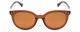 Front View of Prive Revaux Casablanca Cateye Sunglasses Brown Crystal Gold/Polarize Amber 51mm