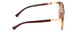 Side View of Prive Revaux Casablanca Cateye Sunglasses Brown Crystal Gold/Polarize Amber 51mm