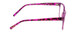 Side View of Prive Revaux Speak Easy Designer Progressive Lens Blue Light Blocking Eyeglasses in Mauva Crystal/Purple Tortoise/Gold Pearl Chain Ladies Cateye Full Rim Acetate 21 mm