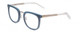 Profile View of Prive Revaux Alchemist Designer Reading Eye Glasses with Custom Cut Powered Lenses in Teal Stone Blue/Clear Crystal Unisex Square Full Rim Acetate 50 mm