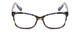 Front View of Prive Revaux Julie Designer Reading Eye Glasses with Custom Cut Powered Lenses in Sapphire Blue Yellow Tortoise  Ladies Cateye Full Rim Acetate 50 mm