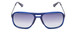 Front View of Prive Revaux 3.0.5 Aviator Sunglasses Crystal Blue/Gunmetal/Polarized Blue 56 mm