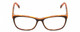 Front View of Marie Claire MC6211 Designer Reading Eye Glasses with Custom Cut Powered Lenses in Matte Brown Orange Autumn Tortoise Ladies Panthos Full Rim Acetate 53 mm