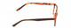 Side View of Marie Claire MC6211 Designer Blue Light Blocking Eyeglasses in Matte Brown Orange Autumn Tortoise Ladies Panthos Full Rim Acetate 53 mm