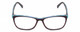 Front View of Marie Claire MC6211 Designer Reading Eye Glasses with Custom Cut Powered Lenses in Matte Plum Purple Sky Blue Tortoise Ladies Panthos Full Rim Acetate 53 mm