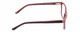 Side View of Marie Claire MC6223 Designer Progressive Lens Blue Light Blocking Eyeglasses in Gloss Black Wine Red Pink White Layer Ladies Cat Eye Full Rim Acetate 54 mm
