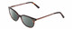 Profile View of Esquire EQ1503 Designer Polarized Sunglasses with Custom Cut Smoke Grey Lenses in Tortoise Havana Brown Gold Unisex Oval Full Rim Acetate 50 mm