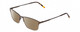 Profile View of Esquire EQ1522 Designer Polarized Reading Sunglasses with Custom Cut Powered Amber Brown Lenses in Brown Unisex Cat Eye Full Rim Stainless Steel 55 mm