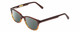 Profile View of Ernest Hemingway H4657 Designer Polarized Sunglasses with Custom Cut Smoke Grey Lenses in Tortoise Havana Brown Gold Unisex Rectangular Full Rim Acetate 49 mm