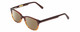 Profile View of Ernest Hemingway H4657 Designer Polarized Reading Sunglasses with Custom Cut Powered Amber Brown Lenses in Tortoise Havana Brown Gold Unisex Rectangular Full Rim Acetate 49 mm