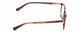 Side View of Kenneth Cole KC0308 Designer Blue Light Blocking Eyeglasses in Brown Horn Purple Marble Ladies Oval Full Rim Acetate 52 mm