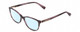 Profile View of Kenneth Cole KC0308 Designer Blue Light Blocking Eyeglasses in Violet Purple Ladies Oval Full Rim Acetate 52 mm