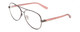 Profile View of Kenneth Cole Reaction KC2793 Designer Blue Light Blocking Eyeglasses in Gunmetal Crystal Pink Ladies Pilot Full Rim Metal 60 mm