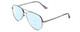 Profile View of Kenneth Cole Reaction KC2829 Designer Progressive Lens Blue Light Blocking Eyeglasses in Gunmetal Grey Unisex Pilot Full Rim Metal 58 mm