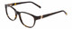 Profile View of Jones New York J755 Unisex Oval Reading Glasses Tortoise Havana Brown Gold 52 mm