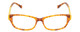 Front View of Lucky Brand Porter Unisex Oval Reading Glasses Blonde Tokyo Tortoise Havana 53mm