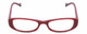 Front View of Lucky Brand Spark Plug KIDS Cateye Reading Glasses Red Pink Purple Crystal 46 mm