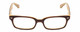 Front View of Lucky Brand Wonder KIDS Unisex Reading Glasses in Brown Ivory White Crystal 46mm
