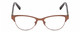 Front View of Jones New York J143 Womens Designer Reading Glasses in Satin Brown Tortoise 47mm