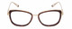 Front View of Chopard VCH256M Designer Reading Eye Glasses with Custom Cut Powered Lenses in Auburn Brown Tortoise/Gold Ladies Cat Eye Full Rim Metal 53 mm