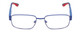 Front View of Marvel KIDS SME8 Spiderman Graphic Unisex Reading Glasses in Royal Blue Red 50mm