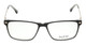 Front View of Big and Tall 22 Unisex Square Designer Reading Glasses Black/Clear Crystal 58 mm