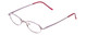 Profile View of Metal Flex KIDS 1001 Girls Oval Designer Reading Glasses in Lavender Purple 43mm