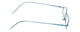 Side View of Metal Flex KIDS TT Girls Oval Designer Reading Glasses in Light Aqua Blue 46 mm