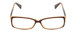 Front View of Soho 96 Unisex Rectangle Designer Reading Glasses Dark Brown/Amber Crystal 55 mm
