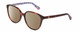 Profile View of Kate Spade VIENNE Designer Polarized Reading Sunglasses with Custom Cut Powered Amber Brown Lenses in Tortoise Havana Colorful Floral White Ladies Cat Eye Full Rim Acetate 54 mm