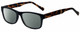 Profile View of Gotham Premium Flex 29 Designer Polarized Sunglasses with Custom Cut Smoke Grey Lenses in Matte Black Unisex Square Full Rim Acetate 53 mm