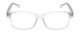 Front View of Big & Wide 1 Mens Square Full Rim Designer Reading Glasses in Crystal Clear 60mm