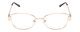 Front View of Gotham Premium Stainless Steel 29 Designer Reading Eye Glasses with Custom Cut Powered Lenses in Gold Ladies Oval Full Rim Stainless Steel 54 mm
