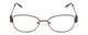 Front View of Gotham Premium Stainless Steel 29 Designer Reading Eye Glasses with Custom Cut Powered Lenses in Matte Satin Brown Ladies Oval Full Rim Stainless Steel 54 mm