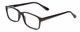 Profile View of Gotham Premium Flex 42 Mens Square Designer Reading Glasses in Gloss Black 56 mm