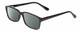 Profile View of Gotham Premium Flex 42 Designer Polarized Sunglasses with Custom Cut Smoke Grey Lenses in Gloss Black Mens Square Full Rim Acetate 56 mm