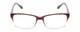 Front View of Gotham Premium Flex 42 Men Square Designer Reading Glasses in Brown Crystal 56mm