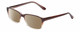 Profile View of Gotham Premium Flex 42 Designer Polarized Sunglasses with Custom Cut Amber Brown Lenses in Brown Crystal Fade Mens Square Full Rim Acetate 56 mm