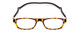 Front View of Snap Magnetic SP01-C2 Designer Reading Eye Glasses with Custom Cut Powered Lenses in Dark Brown Tortoise Havana Red Unisex Oval Full Rim Plastic 52 mm