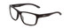 Profile View of Smith Optics Basecamp Designer Progressive Lens Blue Light Blocking Eyeglasses in Matte Black Unisex Square Full Rim Acetate 58 mm